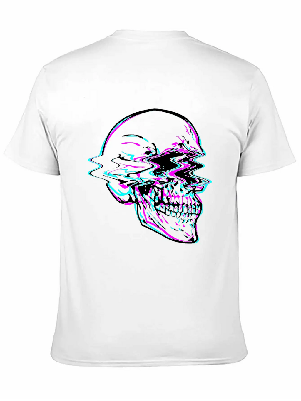 Aesthetic Vaporwave Creepy Skull With Retro Unisex Casual T-Shirt – Clean Design For Daily Comfort