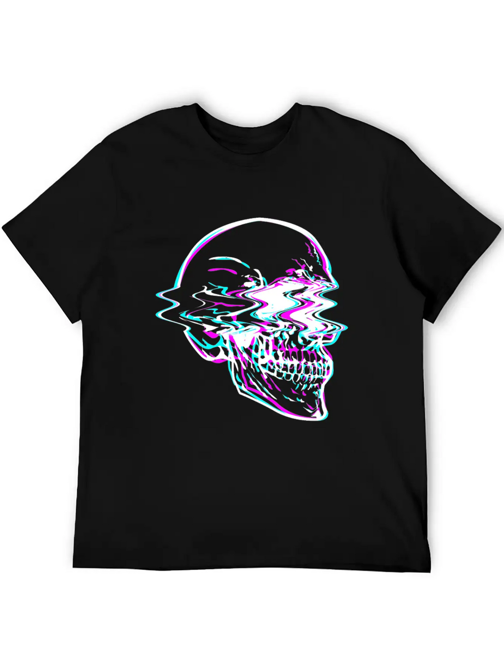 Aesthetic Vaporwave Creepy Skull With Retro Unisex Casual T-Shirt – Clean Design For Daily Comfort