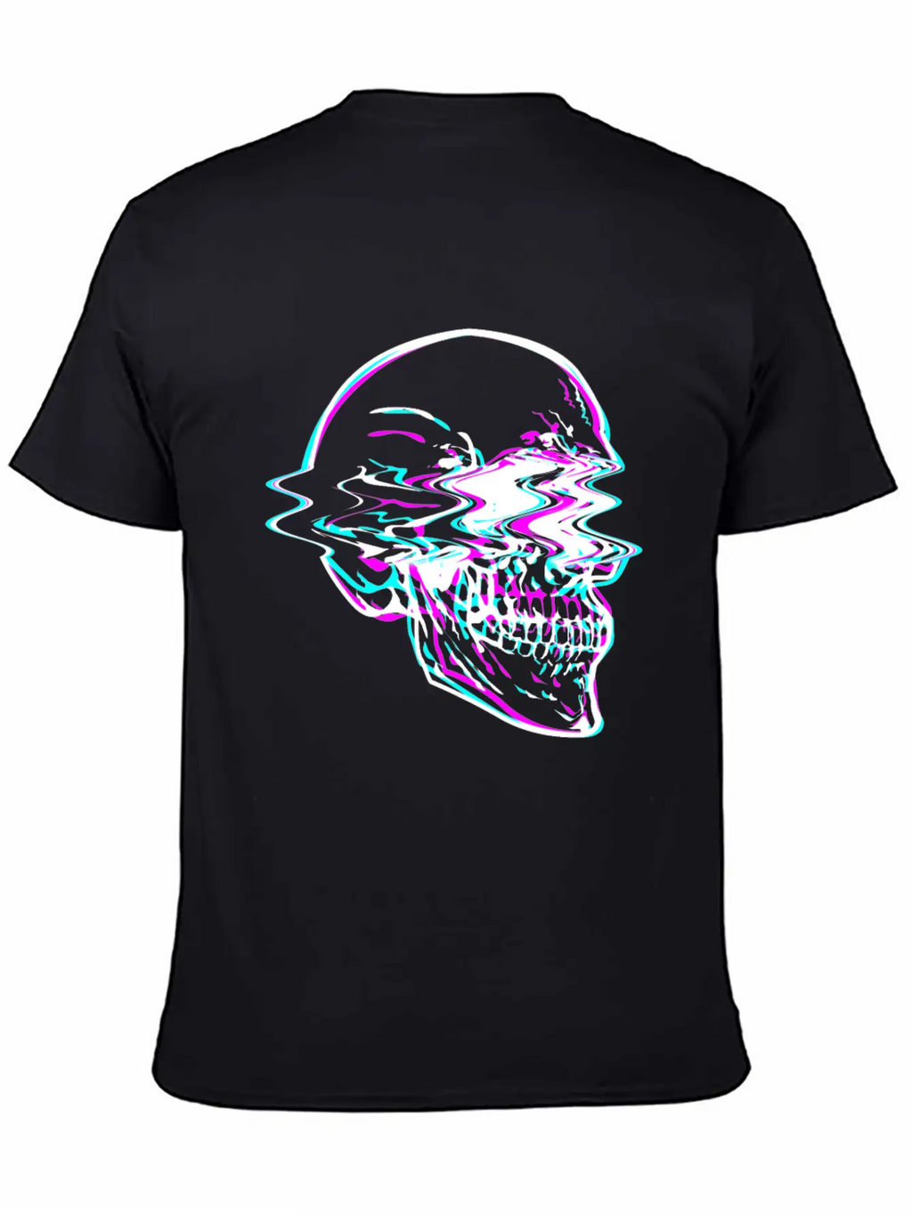 Aesthetic Vaporwave Creepy Skull With Retro Unisex Casual T-Shirt – Clean Design For Daily Comfort