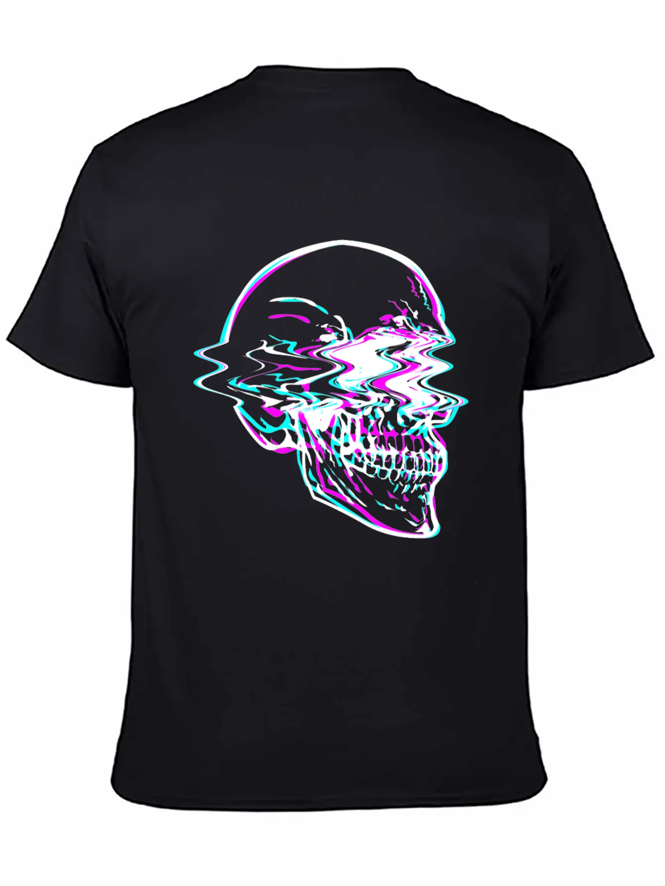 Aesthetic Vaporwave Creepy Skull With Retro Unisex Casual T-Shirt – Clean Design For Daily Comfort