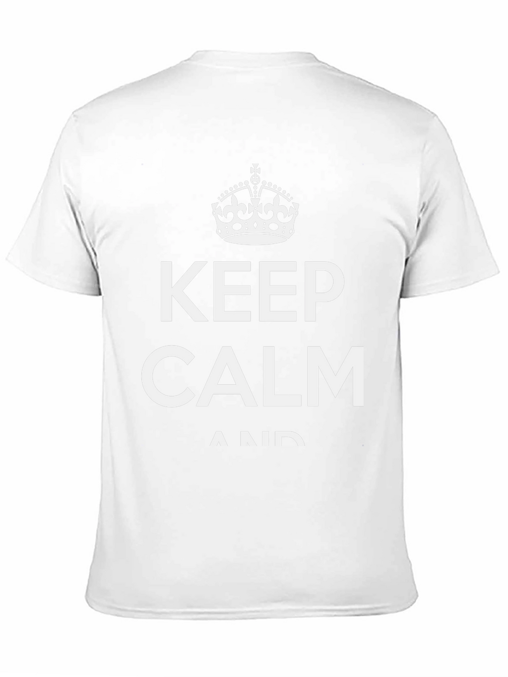 Keep Calm T-Shirt - Black Cotton Blend Classic Design