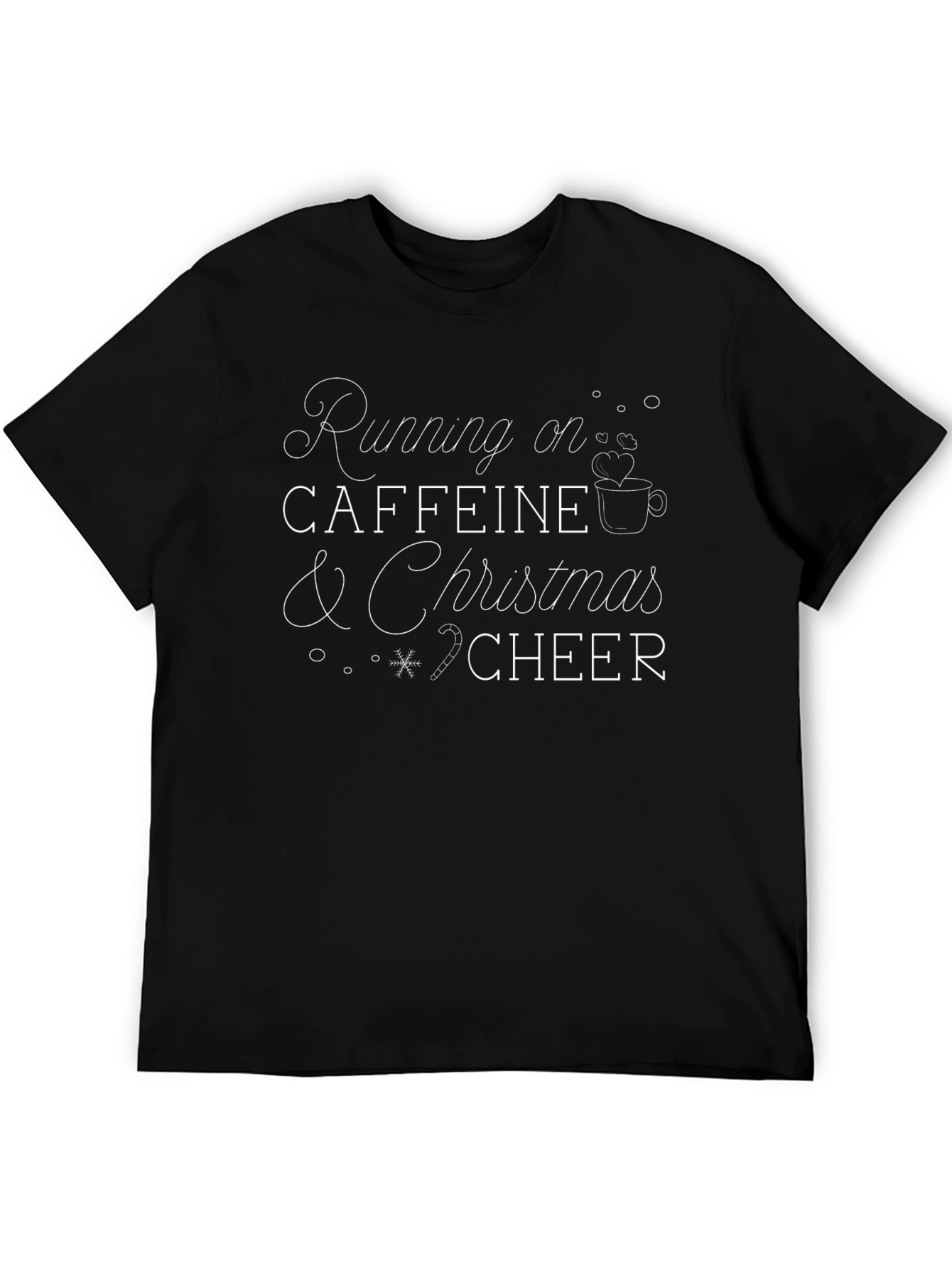 Running on Caffeine & Christmas Cheer Graphic T-Shirt