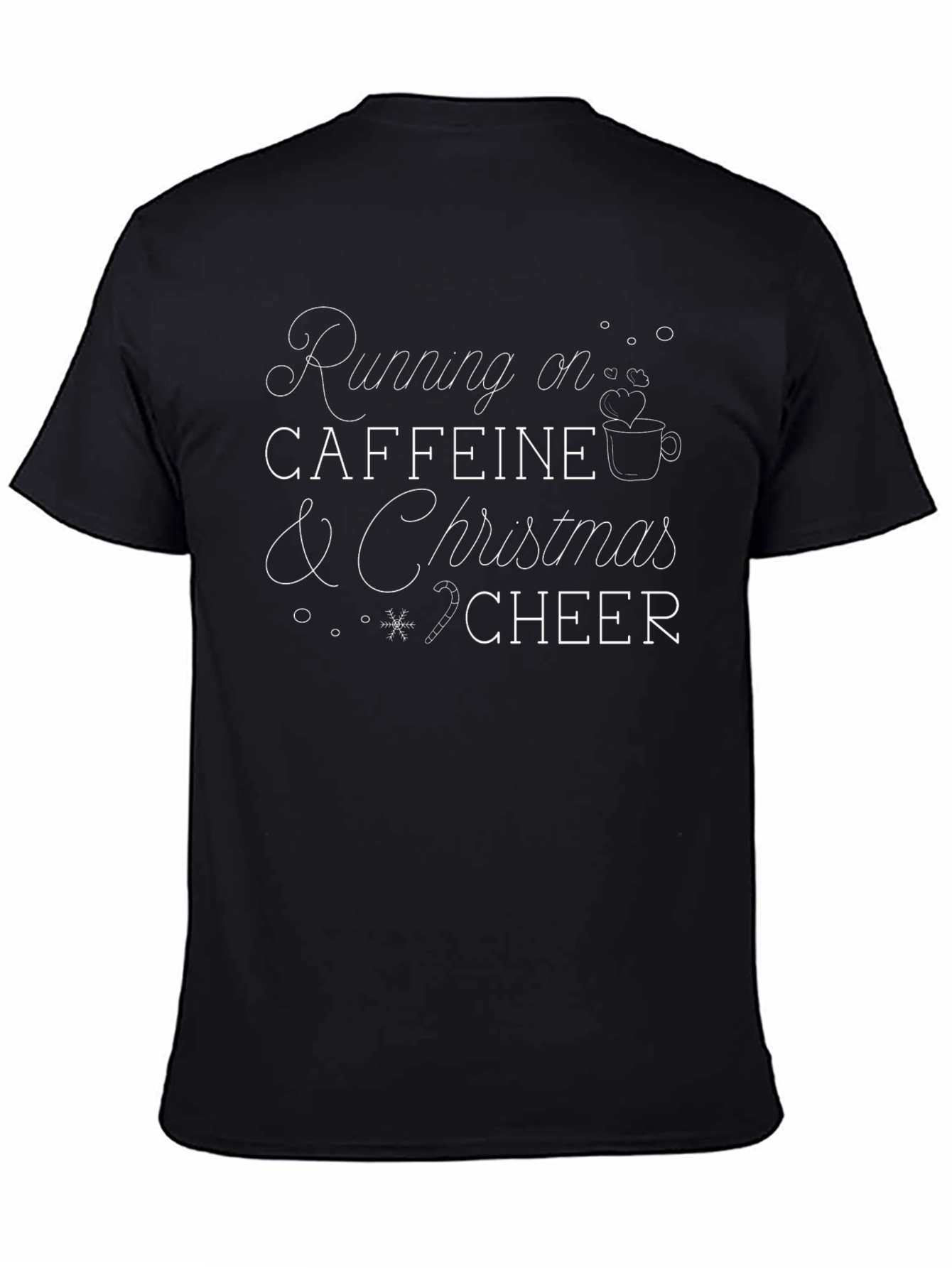 Running on Caffeine & Christmas Cheer Graphic T-Shirt
