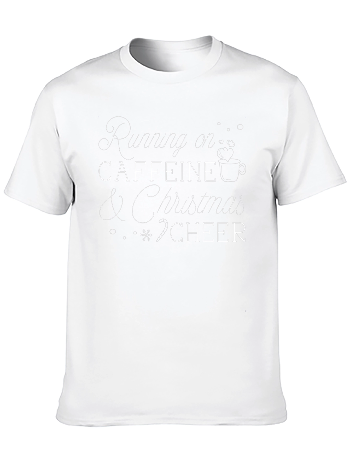 Running on Caffeine & Christmas Cheer Graphic T-Shirt