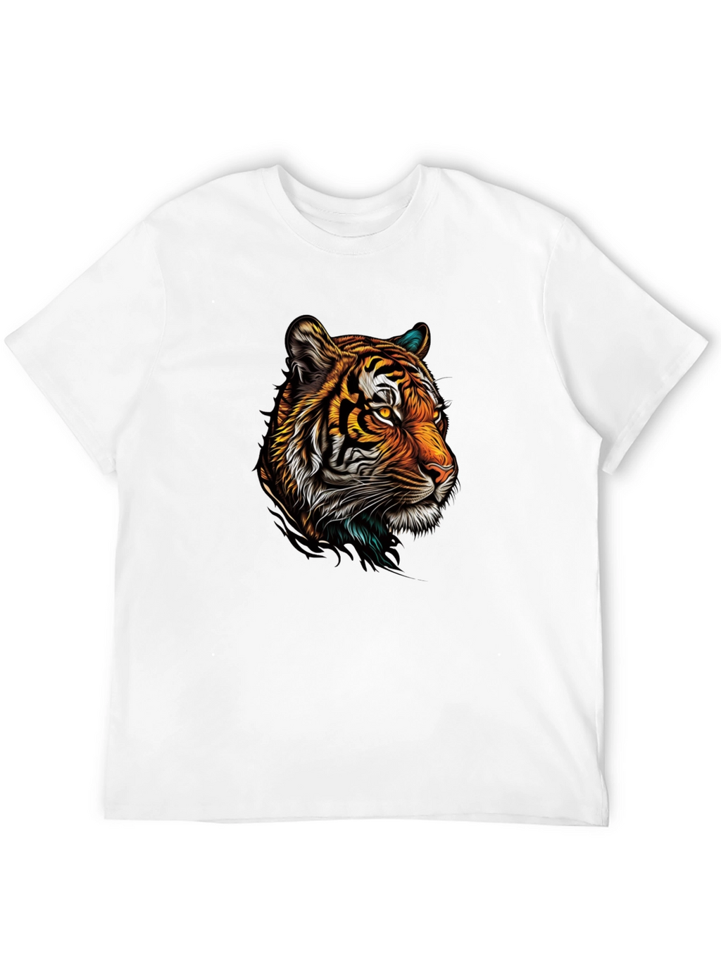 Tiger Graphic Print Black T-Shirt