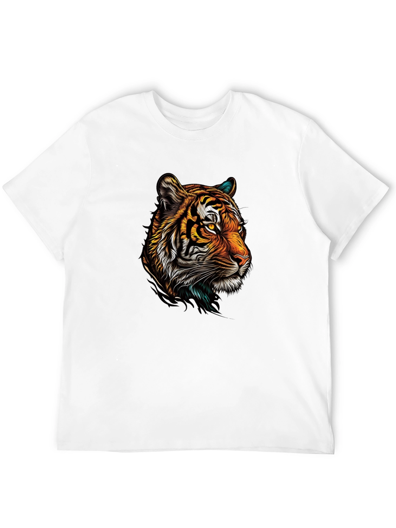 Tiger Graphic Print Black T-Shirt