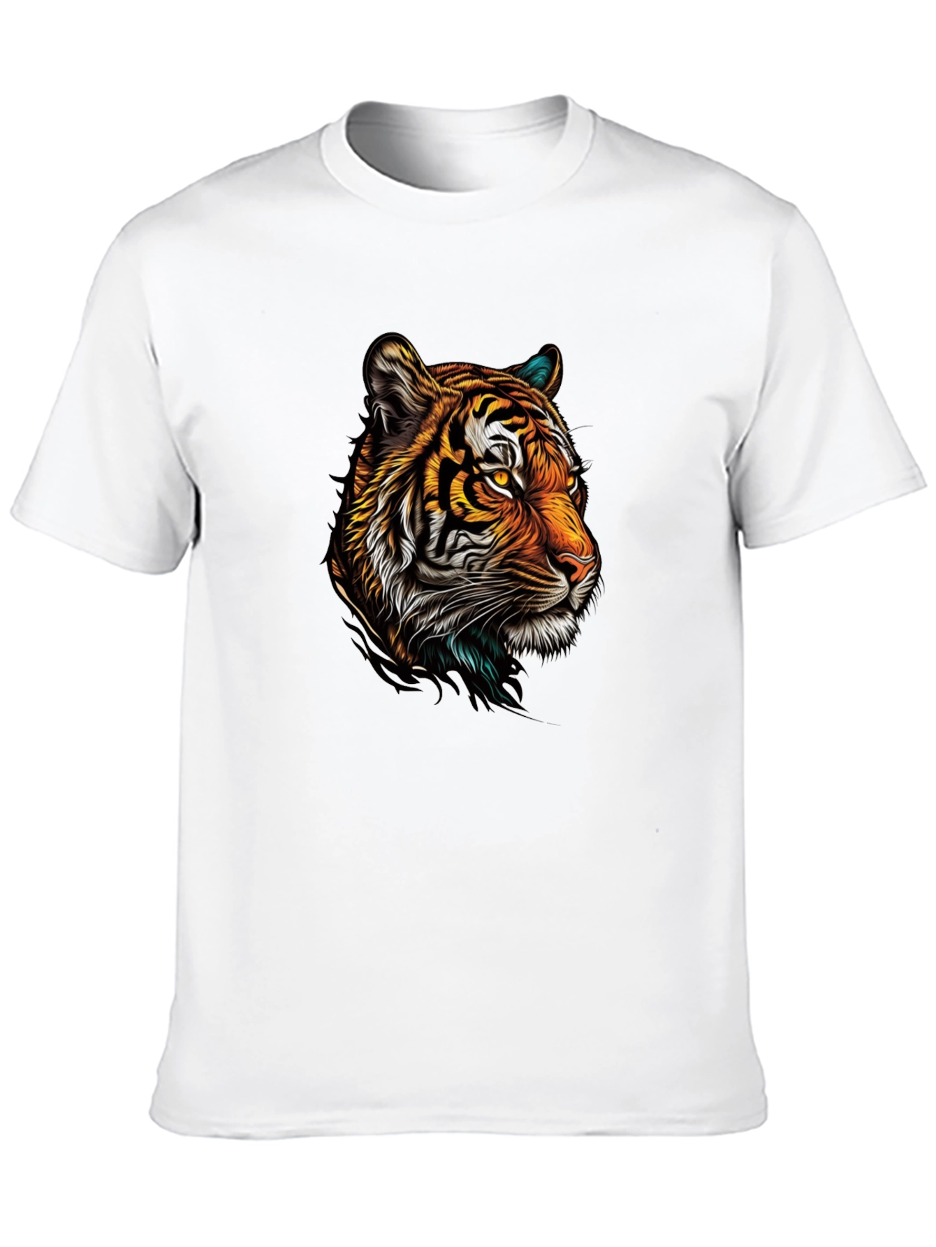 Tiger Graphic Print Black T-Shirt