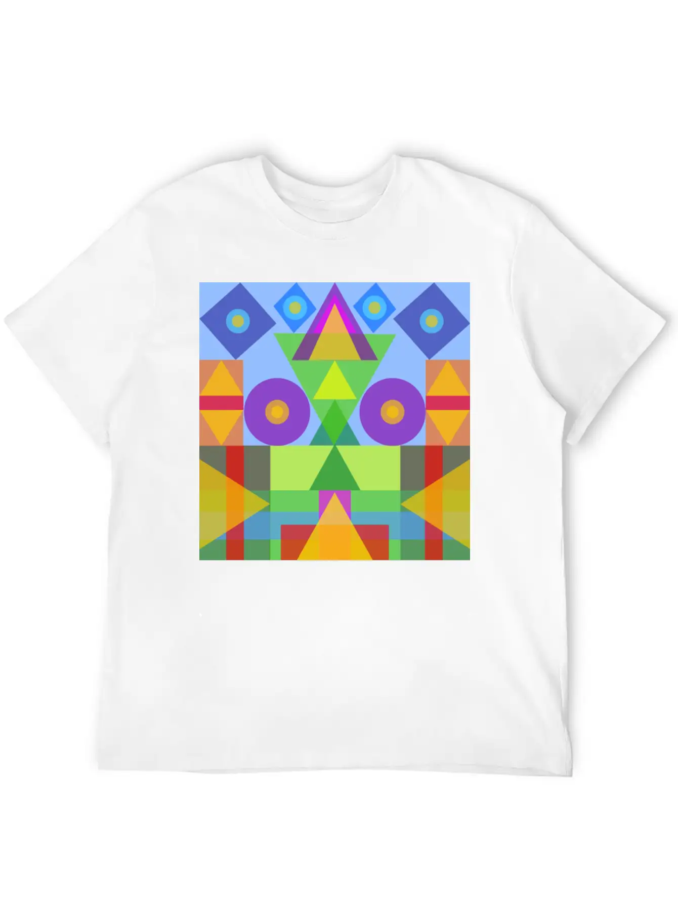 Afric Colors In Geometric Symbols Unisex Casual T-Shirt – Clean Design For Daily Comfort