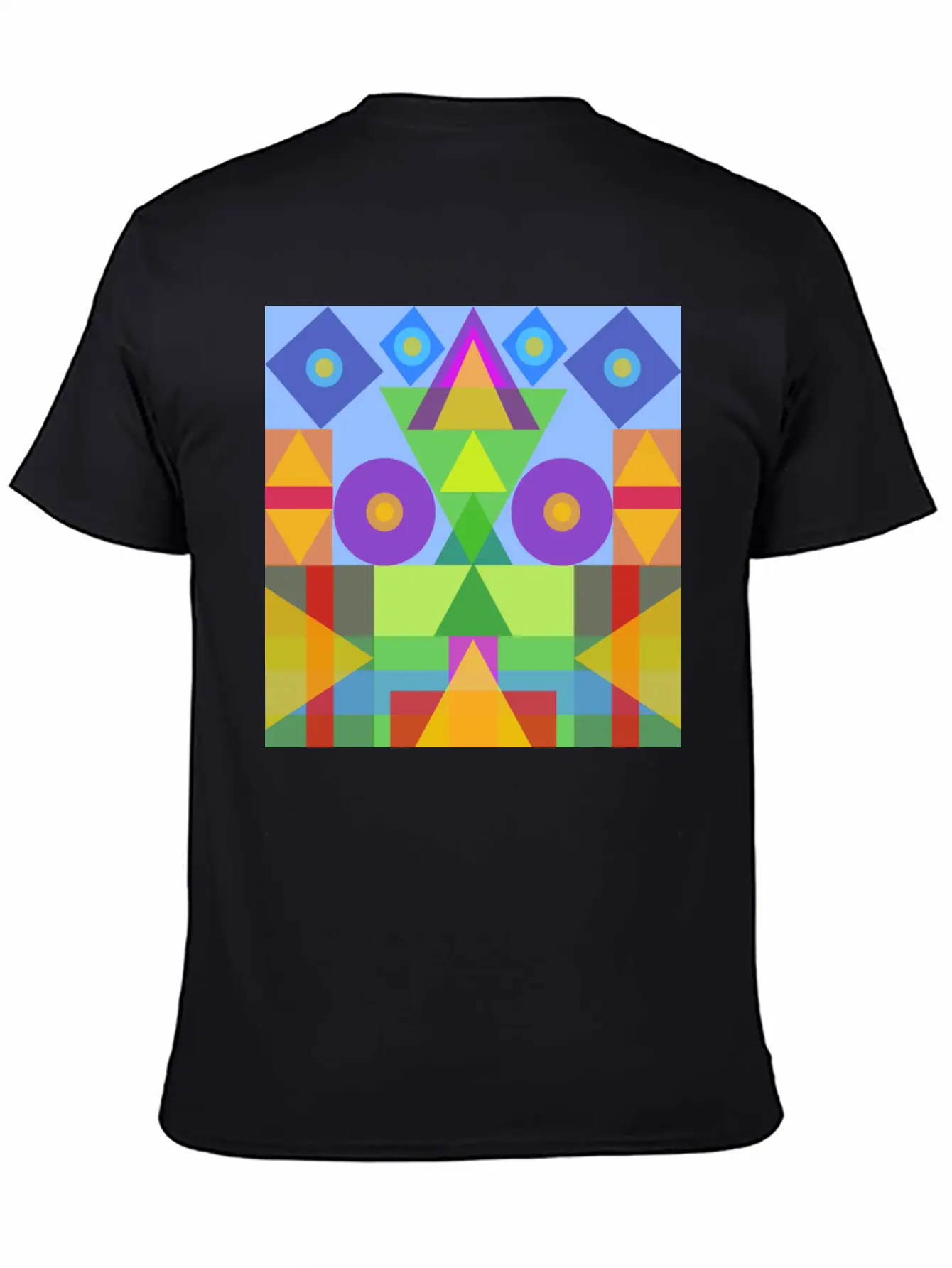Afric Colors In Geometric Symbols Unisex Casual T-Shirt – Clean Design For Daily Comfort