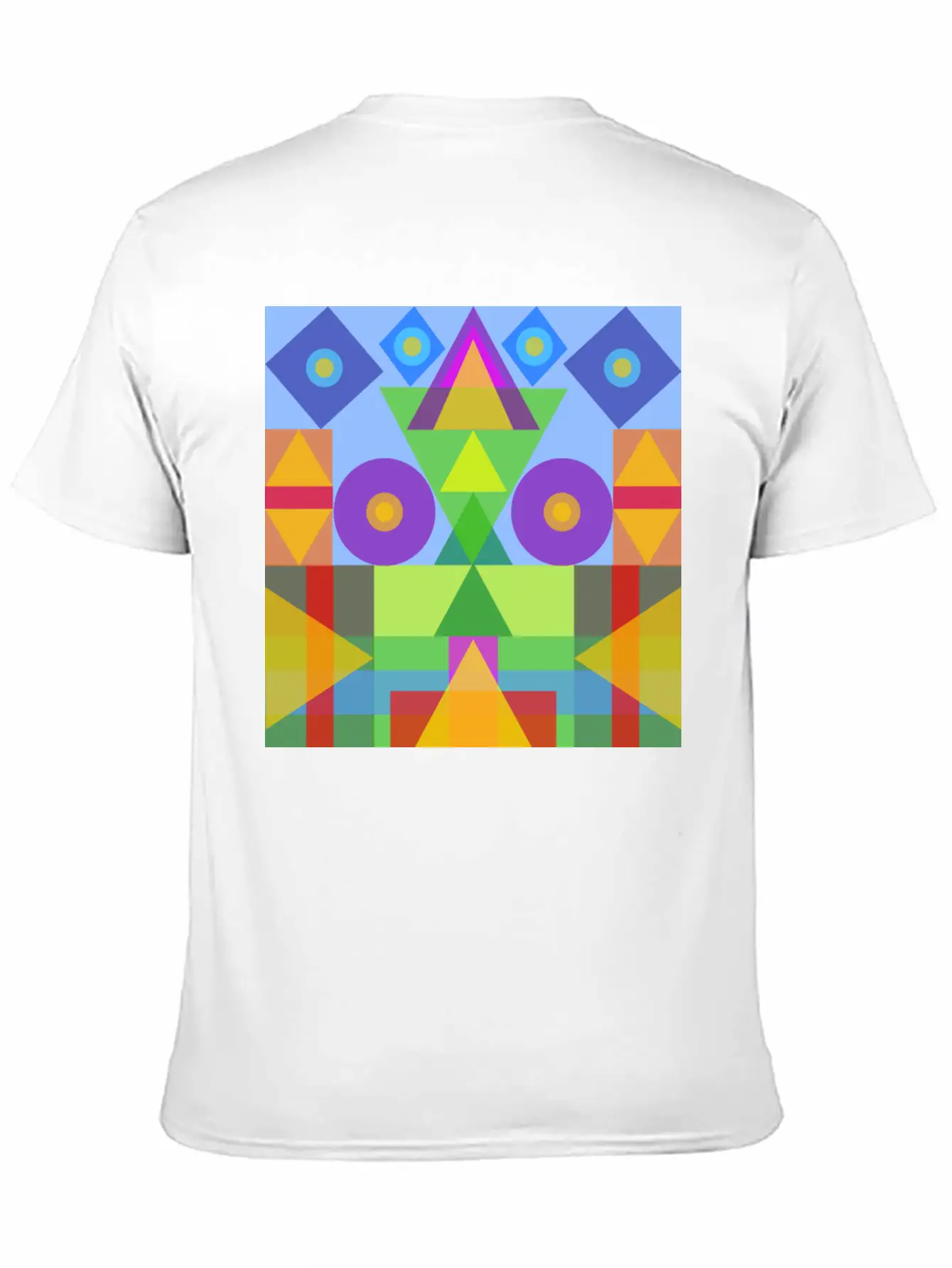 Afric Colors In Geometric Symbols Unisex Casual T-Shirt – Clean Design For Daily Comfort