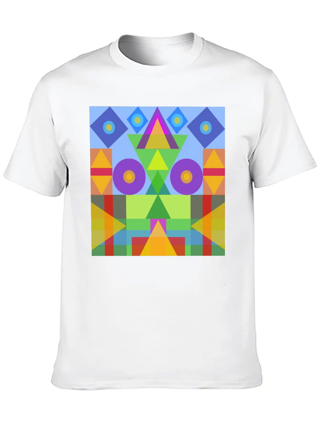 Afric Colors In Geometric Symbols Unisex Casual T-Shirt – Clean Design For Daily Comfort