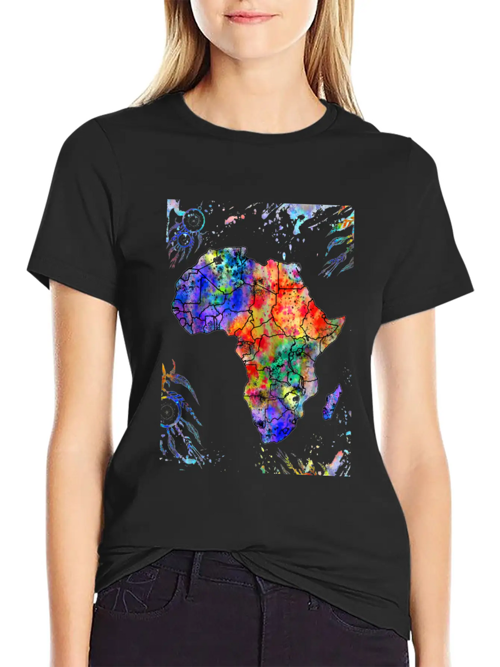 Africa Map, Abstract, Africa, Dream Catcher, Water Breathable Soft Cotton T-Shirt – Timeless Casual Look