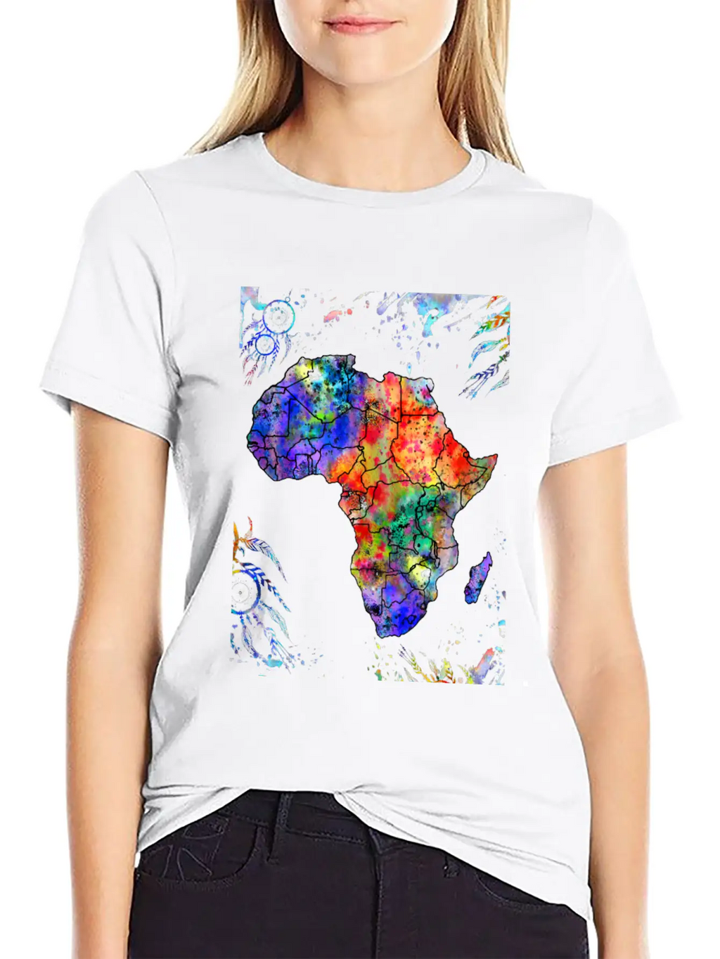 Africa Map, Abstract, Africa, Dream Catcher, Water Breathable Soft Cotton T-Shirt – Timeless Casual Look
