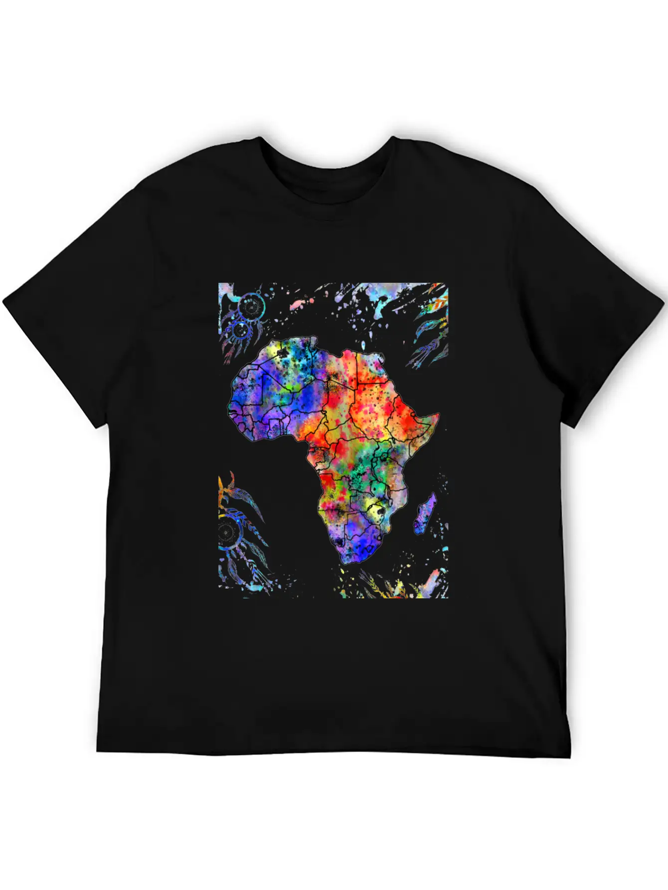 Africa Map, Abstract, Africa, Dream Catcher, Water Stylish Everyday T-Shirt – Unisex Basic Cotton Tee