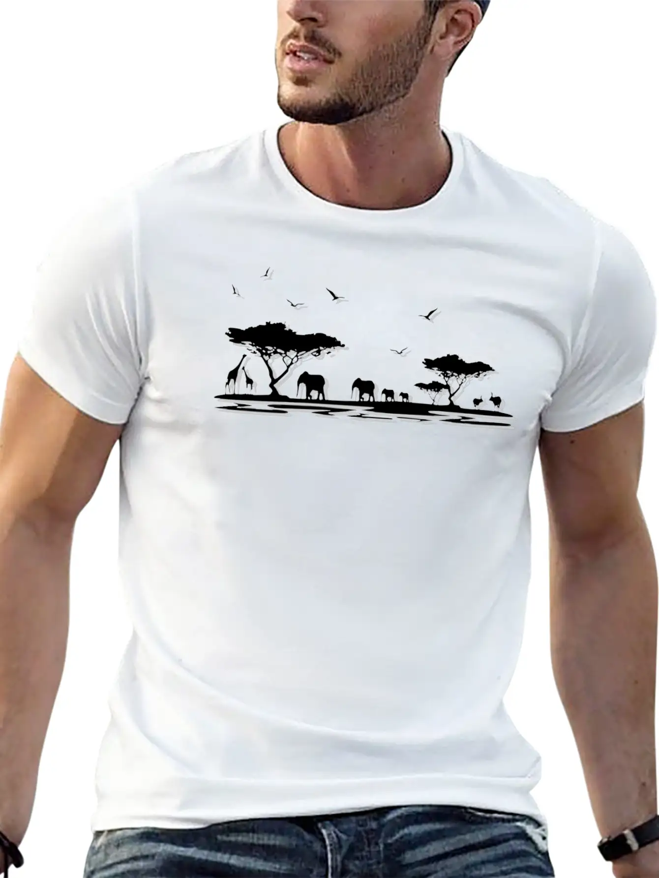 Africa Shadow T Unisex Casual T-Shirt – Clean Design For Daily Comfort