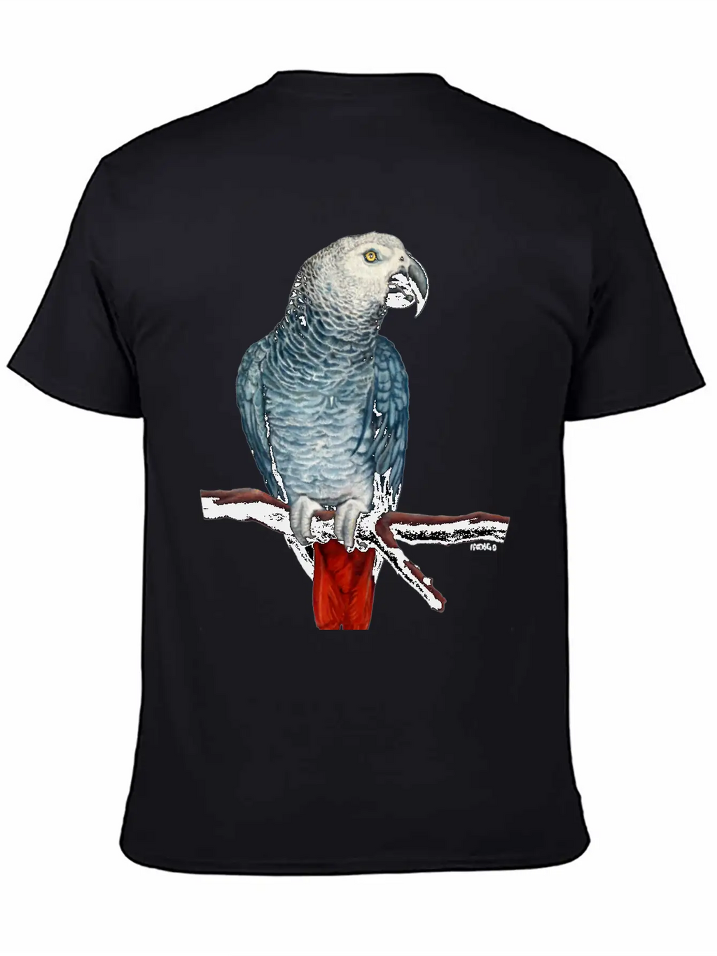 African Grey Parrot Essential Cotton Tee For Daily Outfits – Unisex Style