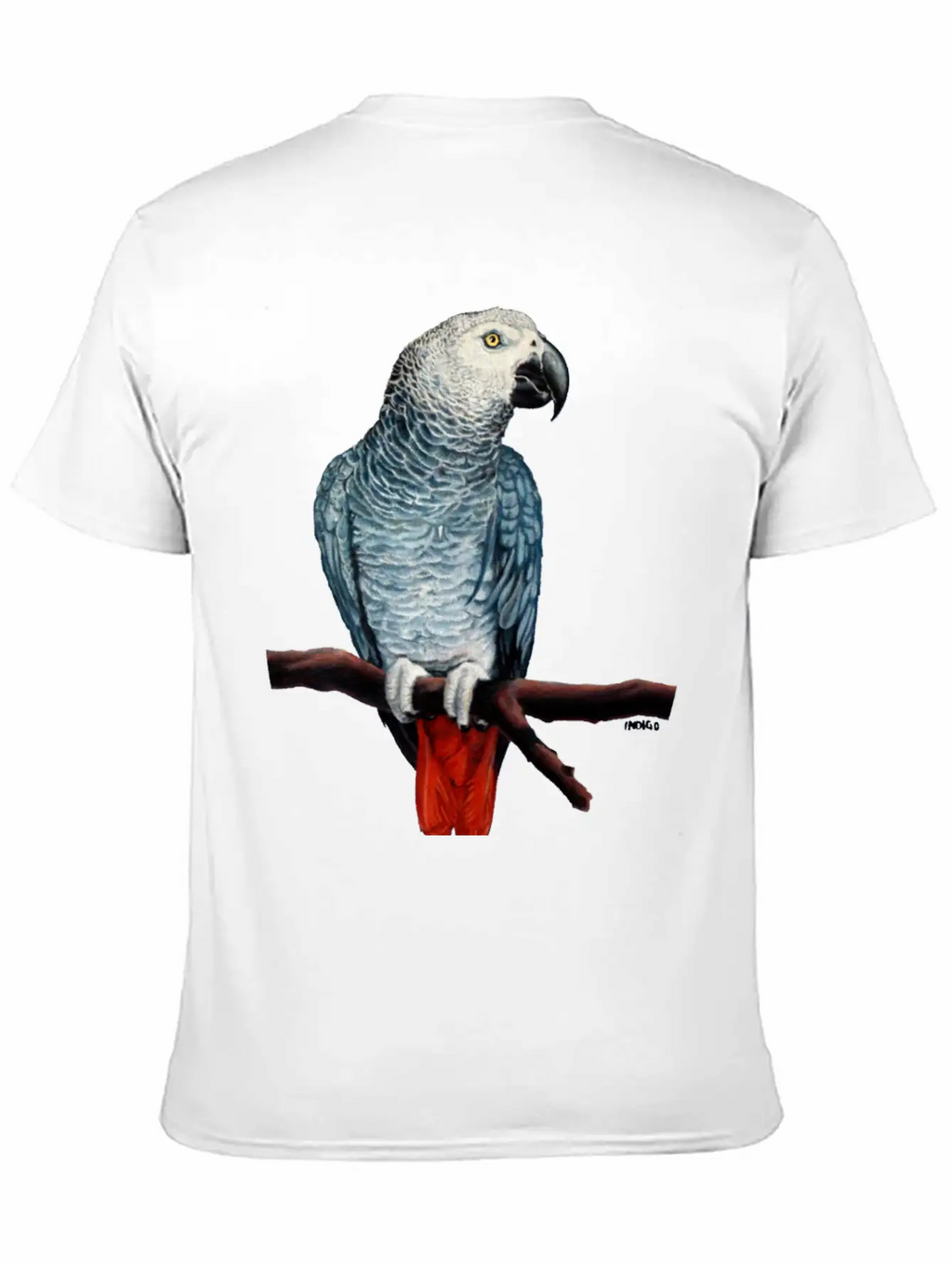 African Grey Parrot Essential Cotton Tee For Daily Outfits – Unisex Style