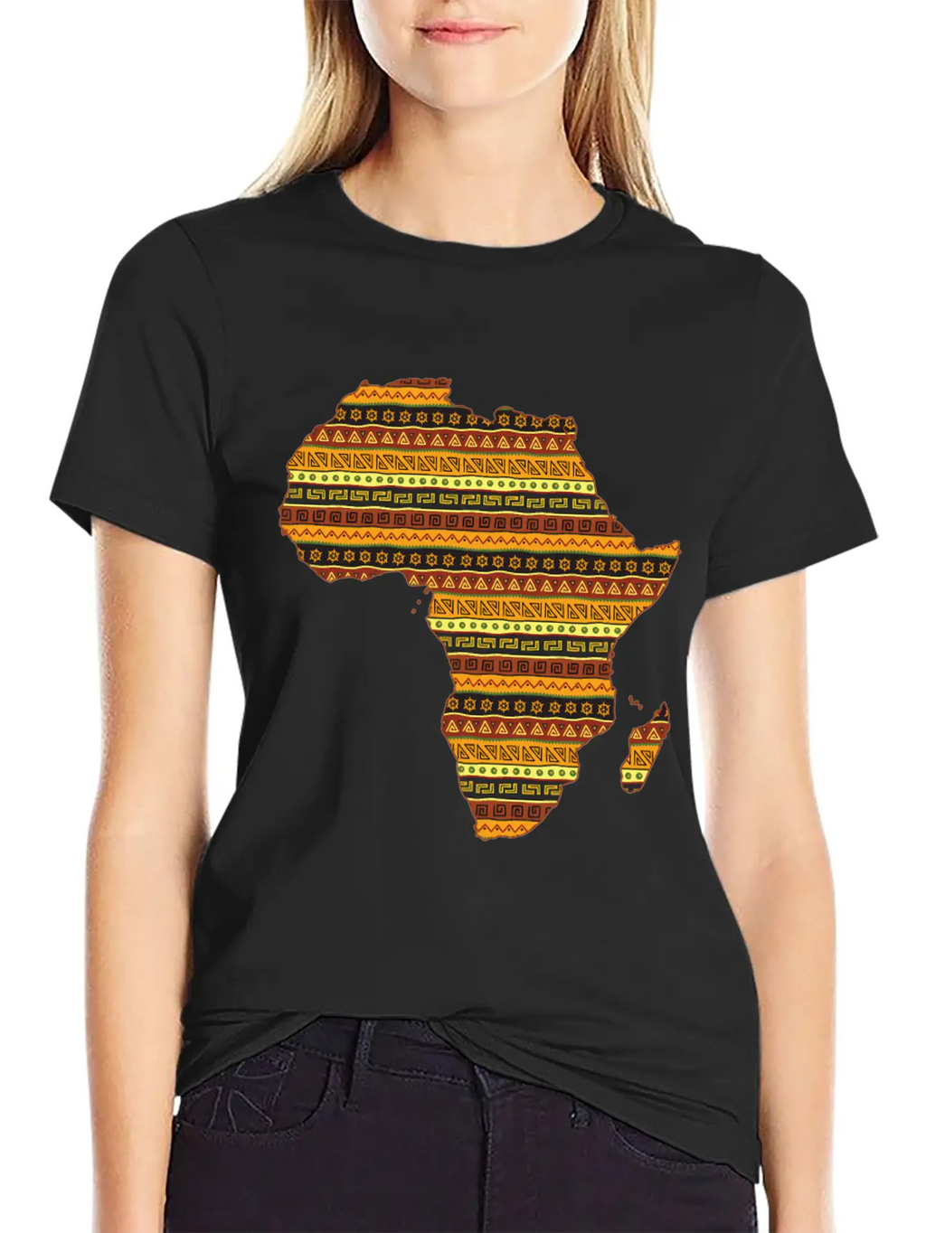 African Native Pride Traditional Eth Pattern Unisex Casual T-Shirt – Clean Design For Daily Comfort