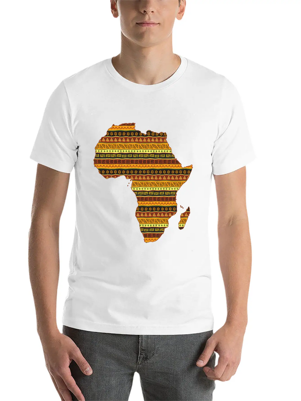 African Native Pride Traditional Eth Pattern Unisex Casual T-Shirt – Clean Design For Daily Comfort