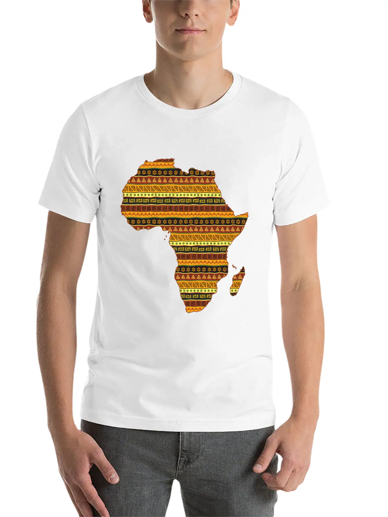African Native Pride Traditional Eth Pattern Unisex Casual T-Shirt – Clean Design For Daily Comfort