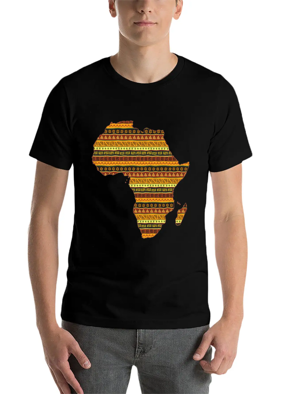 African Native Pride Traditional Eth Pattern Unisex Casual T-Shirt – Clean Design For Daily Comfort