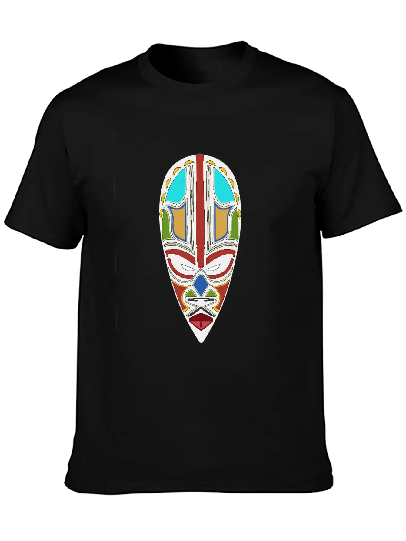 African Tribal Mask Essential Cotton Tee For Daily Outfits – Unisex Style