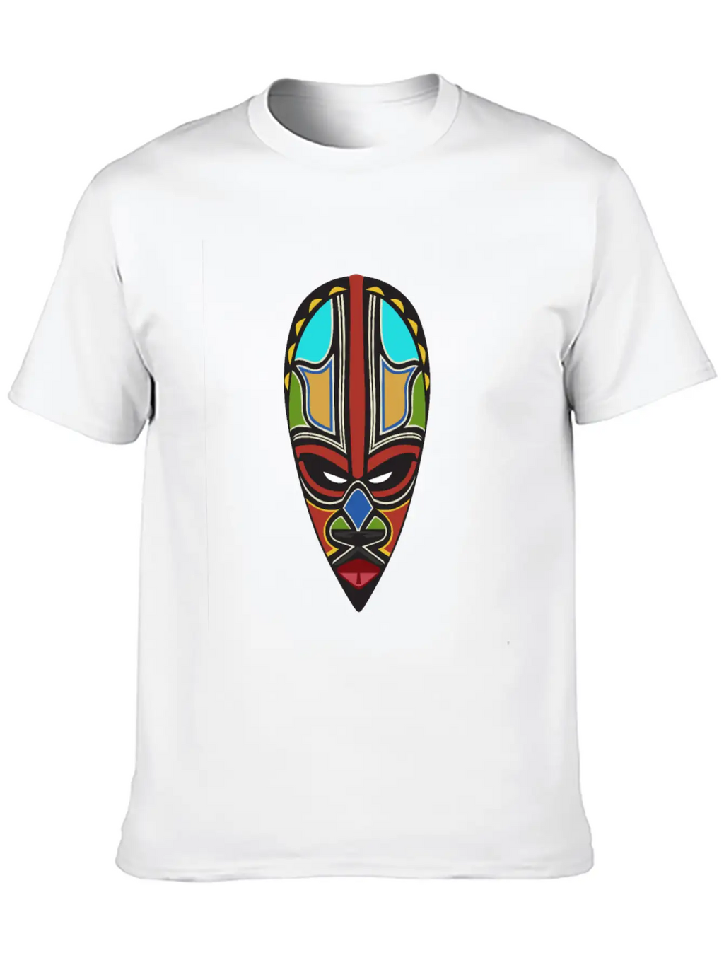 African Tribal Mask Essential Cotton Tee For Daily Outfits – Unisex Style