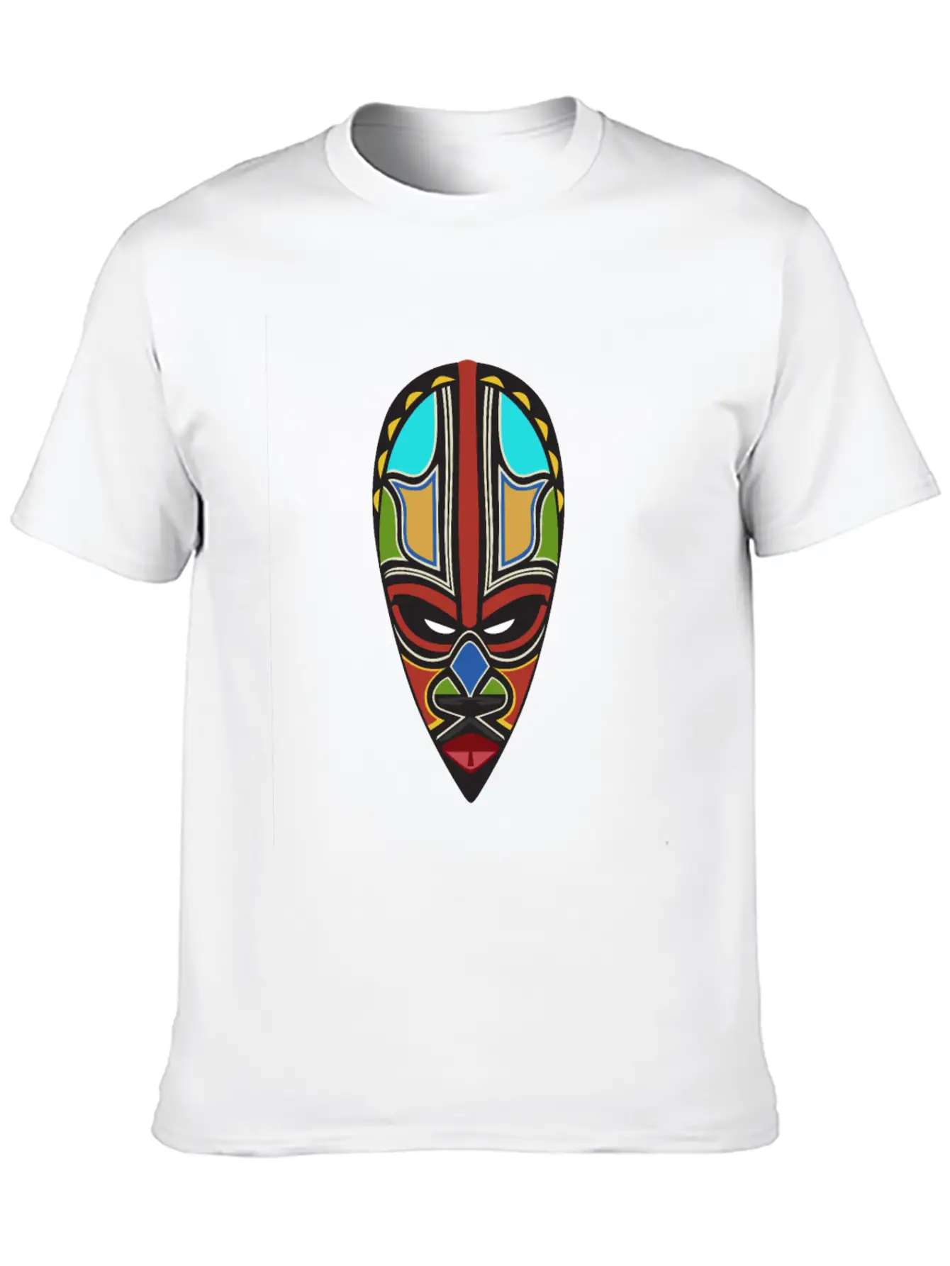 African Tribal Mask Essential Cotton Tee For Daily Outfits – Unisex Style