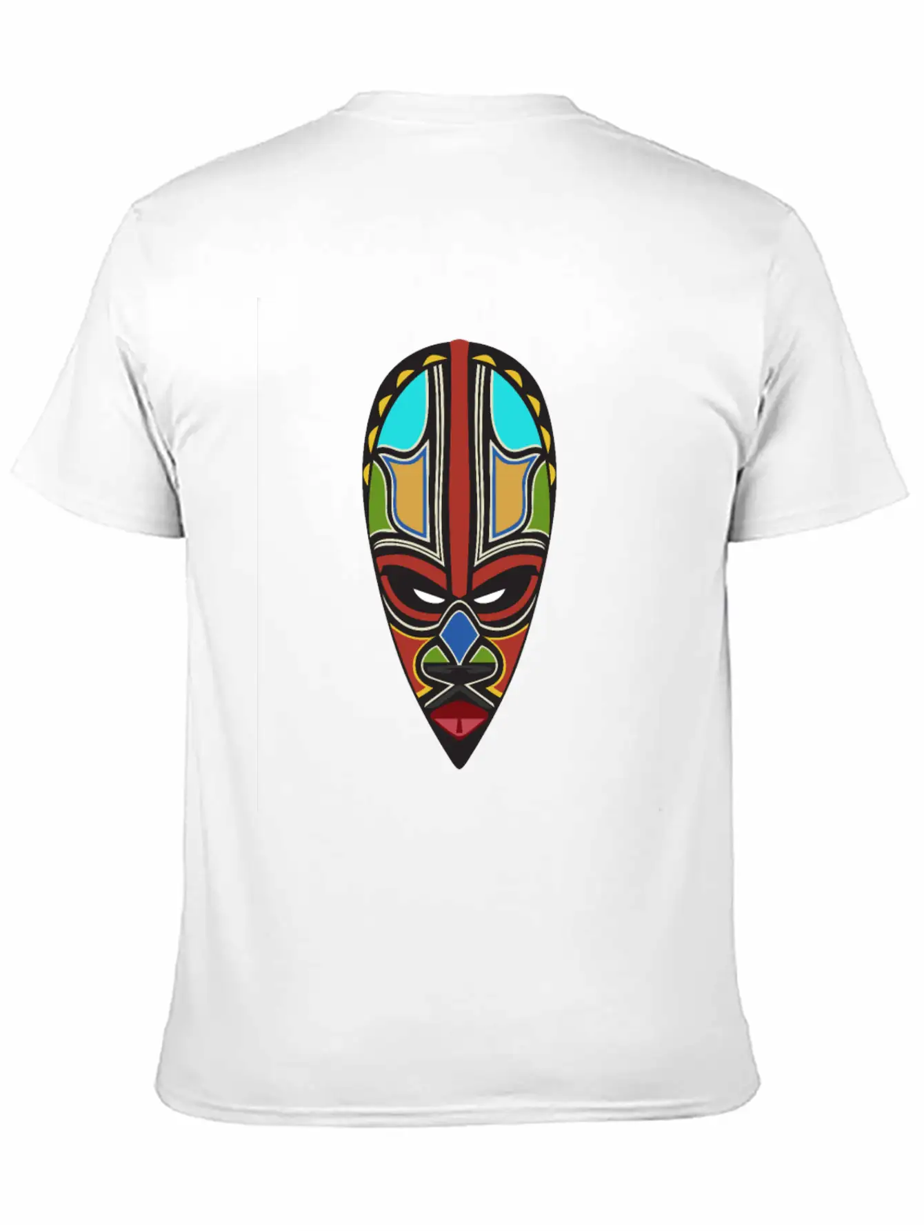 African Tribal Mask Essential Cotton Tee For Daily Outfits – Unisex Style
