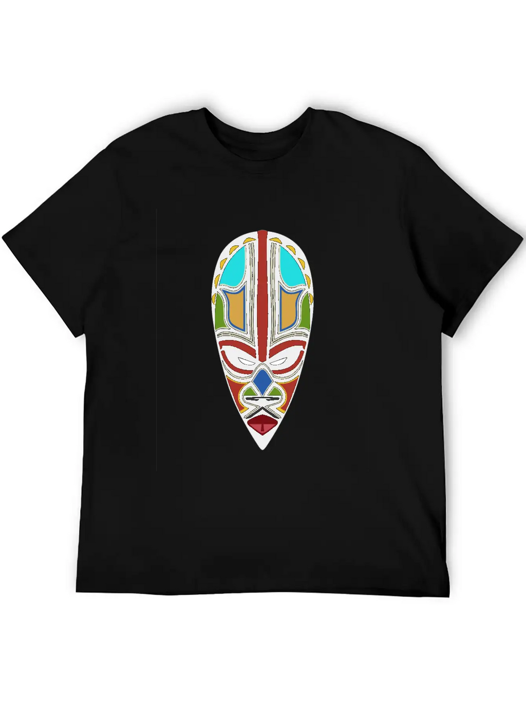 African Tribal Mask Essential Cotton Tee For Daily Outfits – Unisex Style