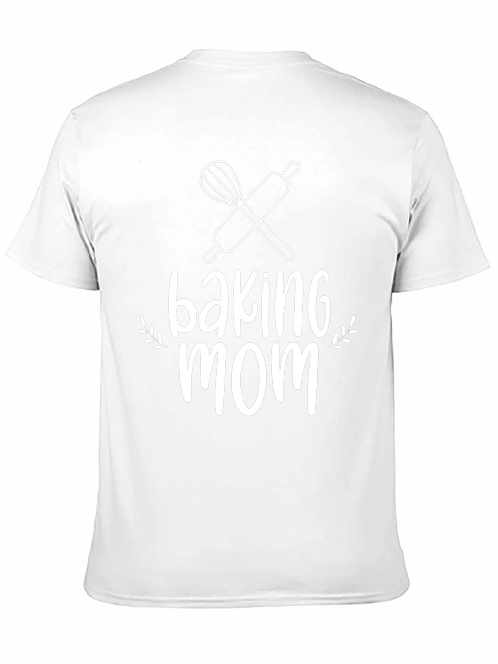 Baking Mom T-Shirt - Whisk & Rolling Pin Design