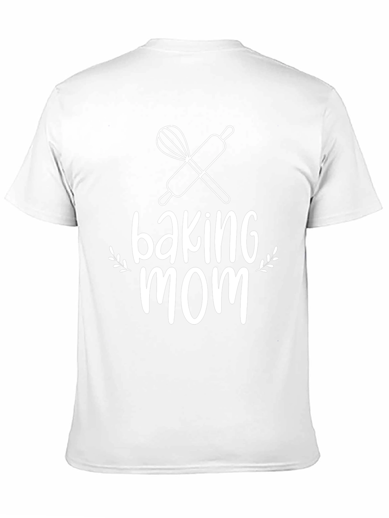 Baking Mom T-Shirt - Whisk & Rolling Pin Design