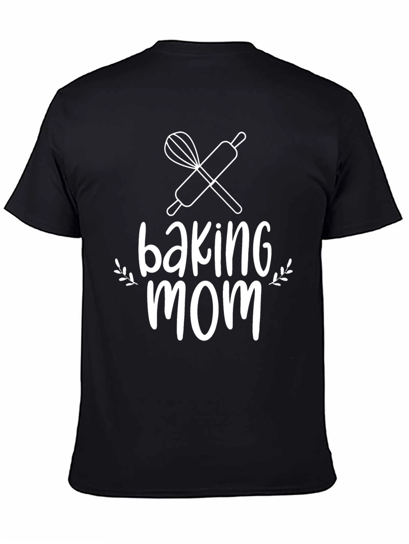 Baking Mom T-Shirt - Whisk & Rolling Pin Design