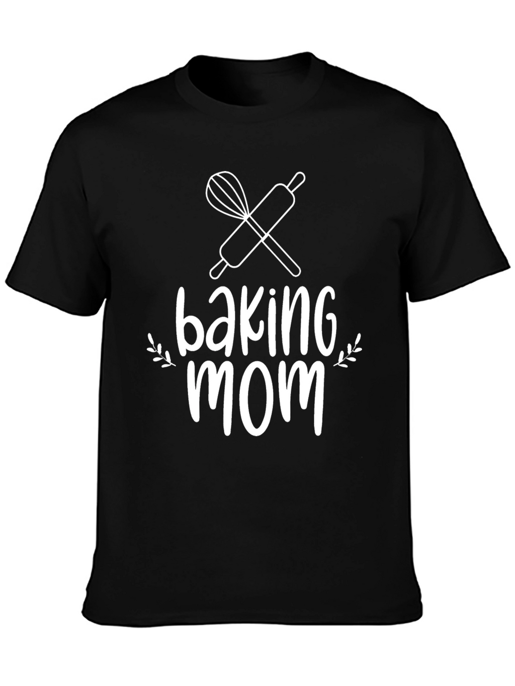 Baking Mom T-Shirt - Whisk & Rolling Pin Design