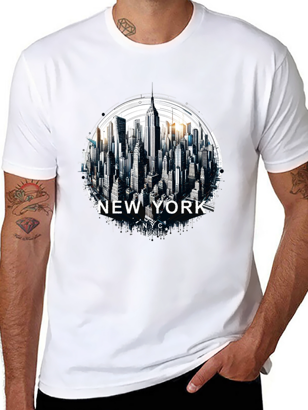 New York City Skyline Graphic T-Shirt
