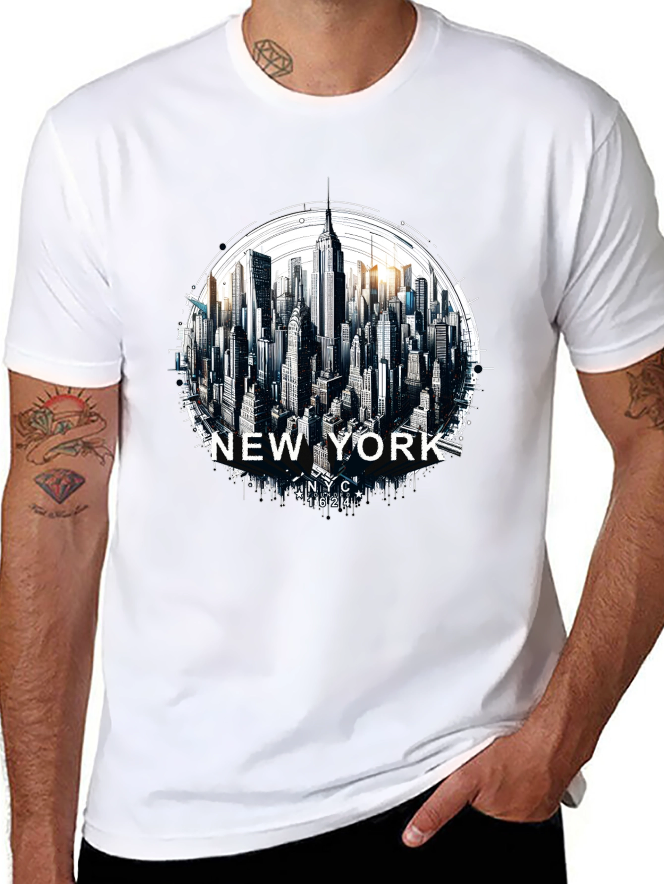 New York City Skyline Graphic T-Shirt