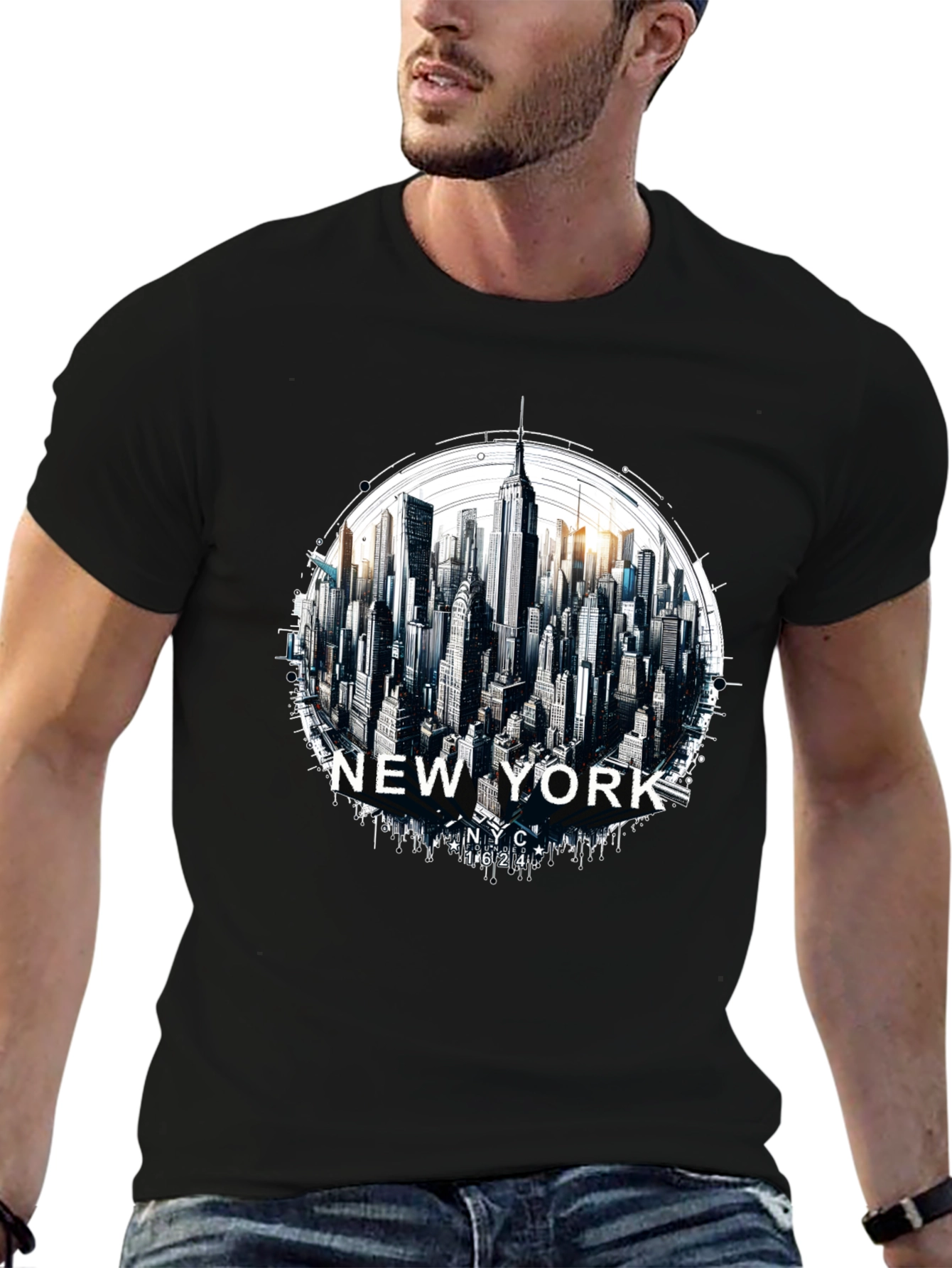 New York City Skyline Graphic T-Shirt