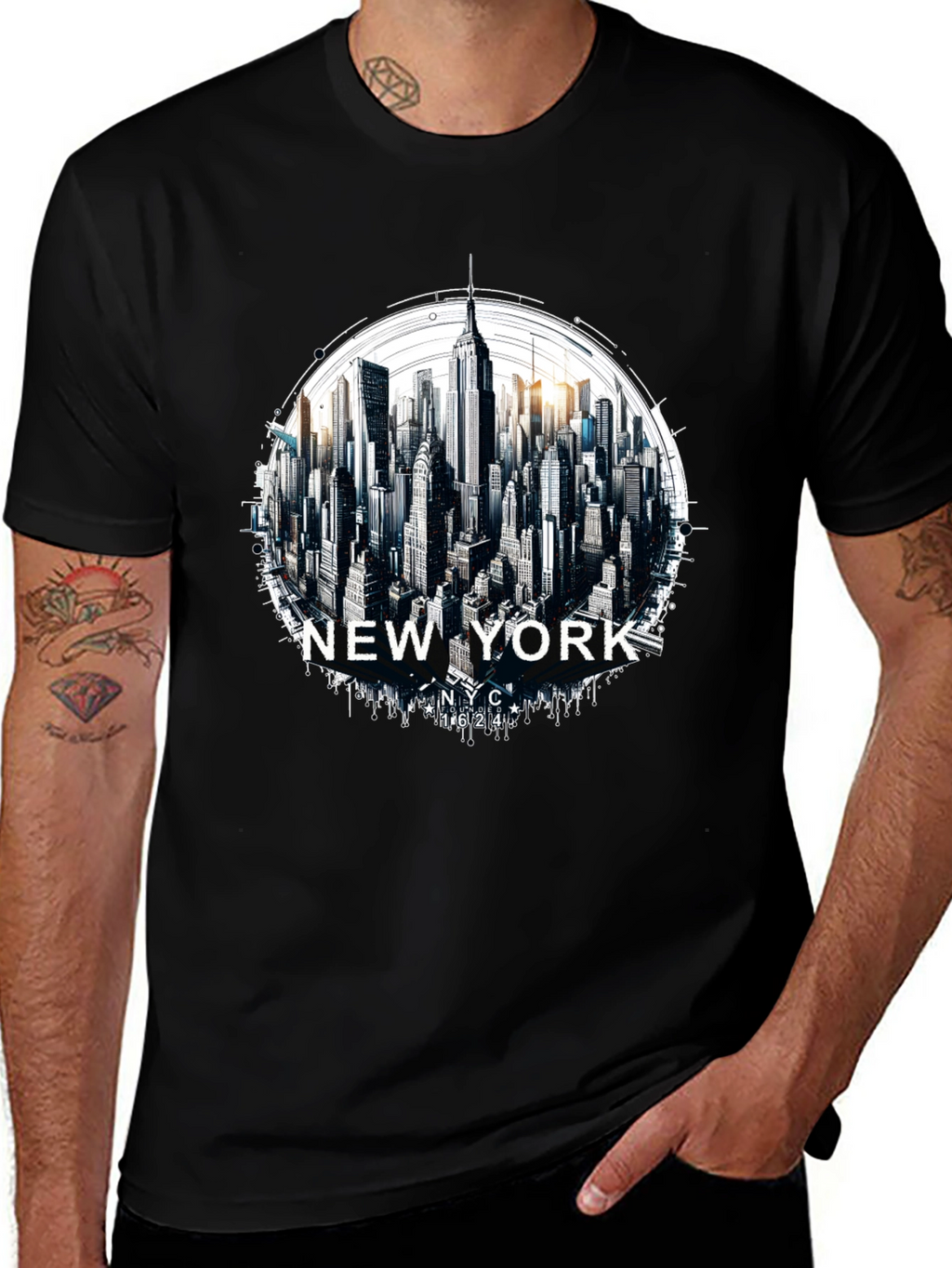 New York City Skyline Graphic T-Shirt