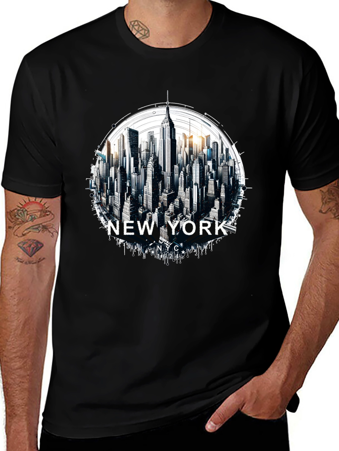New York City Skyline Graphic T-Shirt