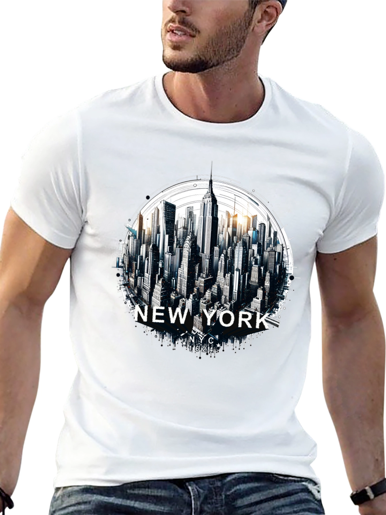 New York City Skyline Graphic T-Shirt