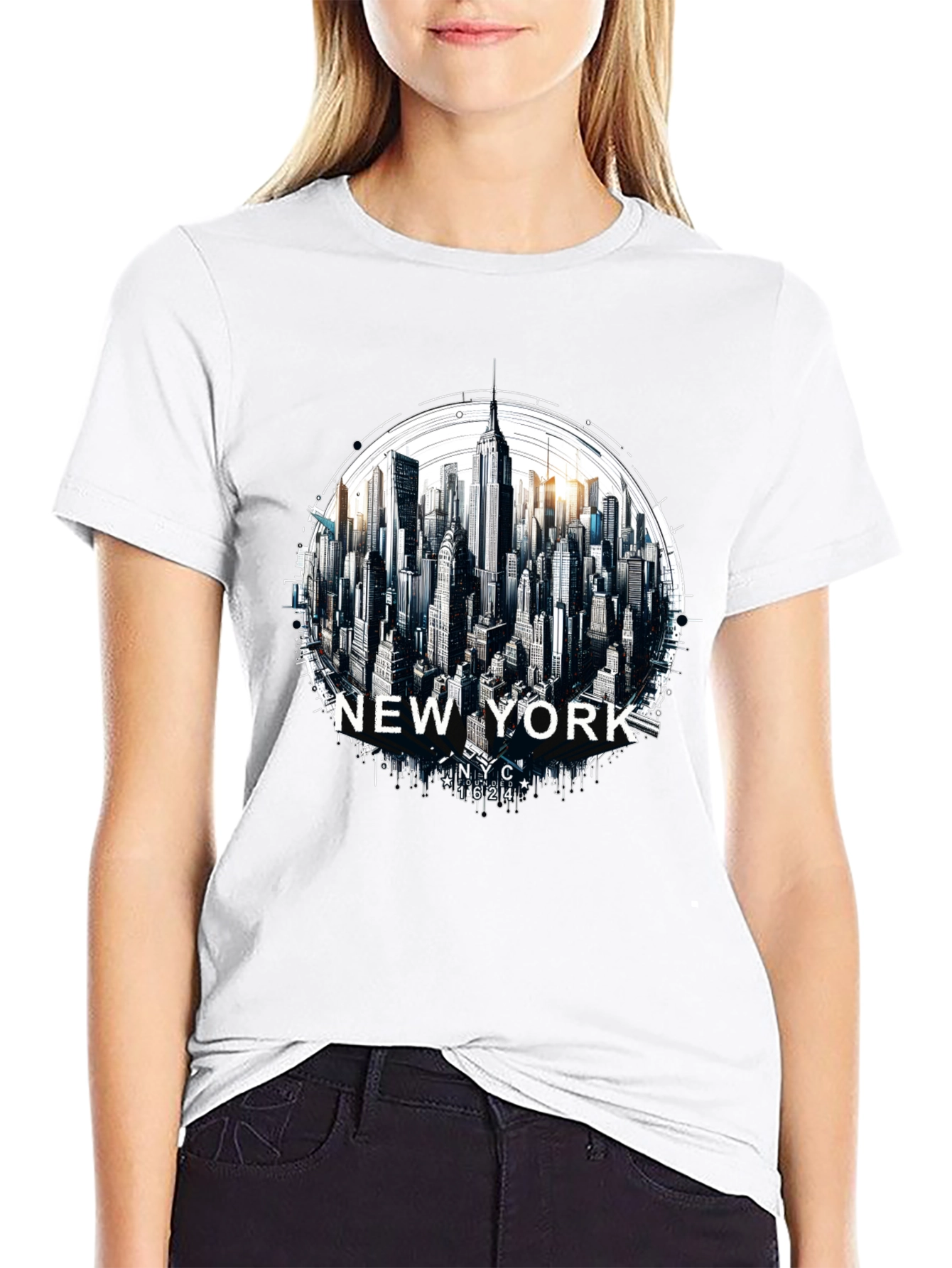 New York City Skyline Graphic T-Shirt