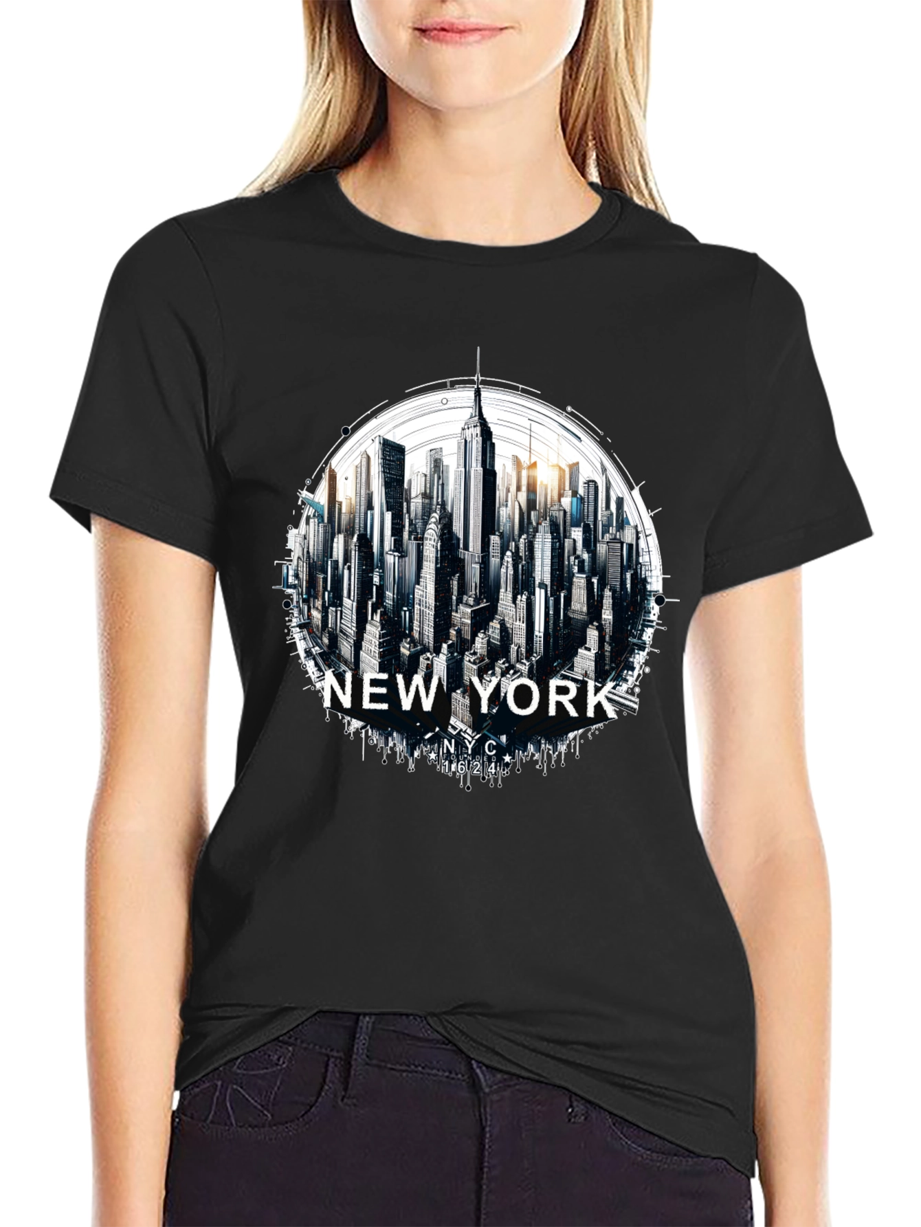 New York City Skyline Graphic T-Shirt