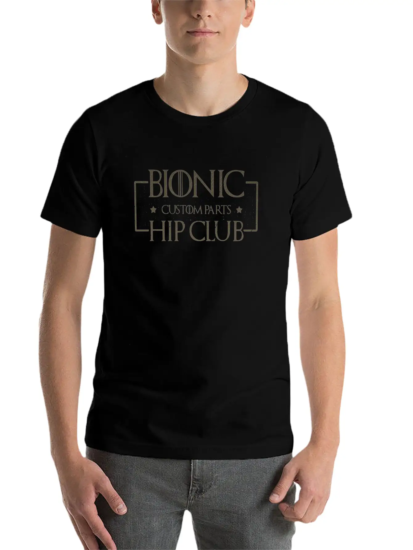 Aging Humor Bionic Hip Club Custom Parts Getting Essential Cotton Tee For Daily Outfits – Unisex Style