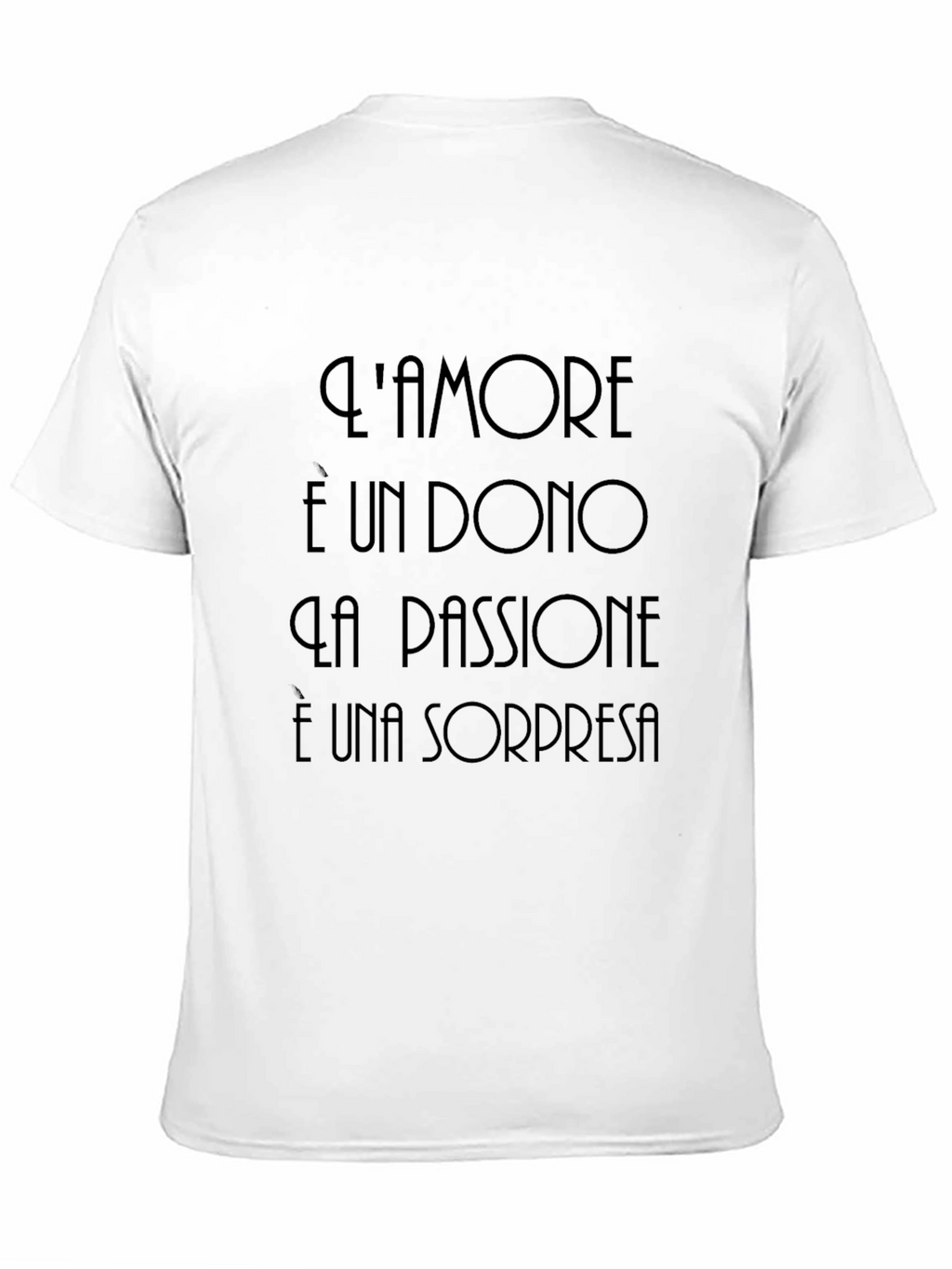 Black T-Shirt - Italian Love & Passion Quote