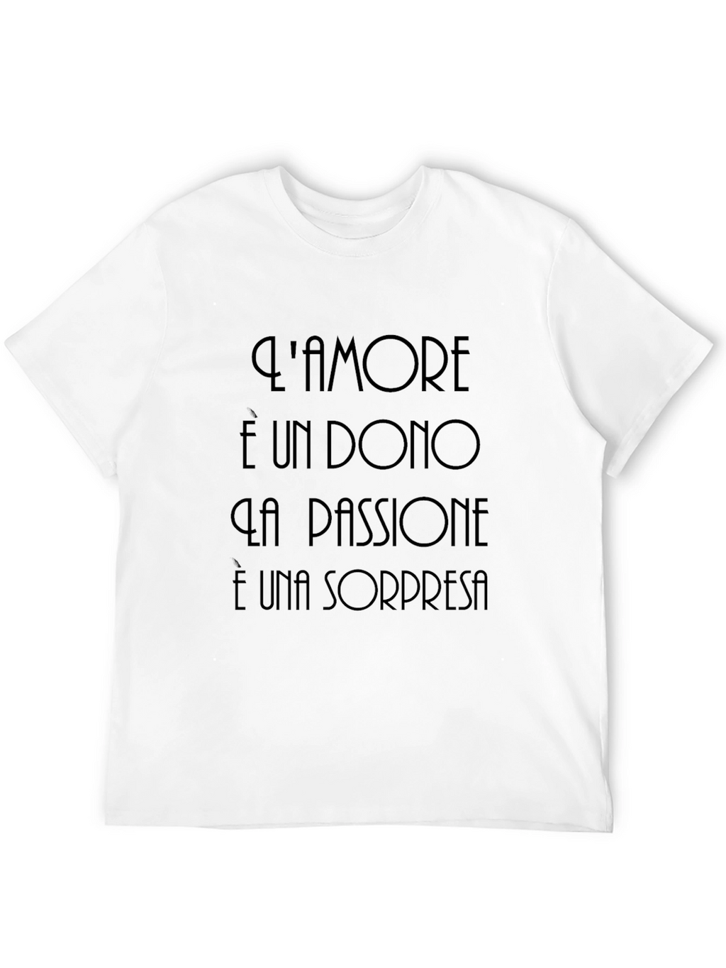 Black T-Shirt - Italian Love & Passion Quote