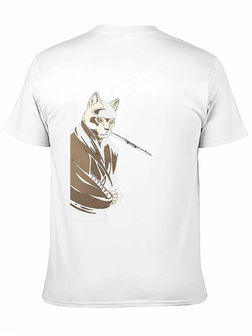Samurai Cat T-Shirt - Black Graphic Tee
