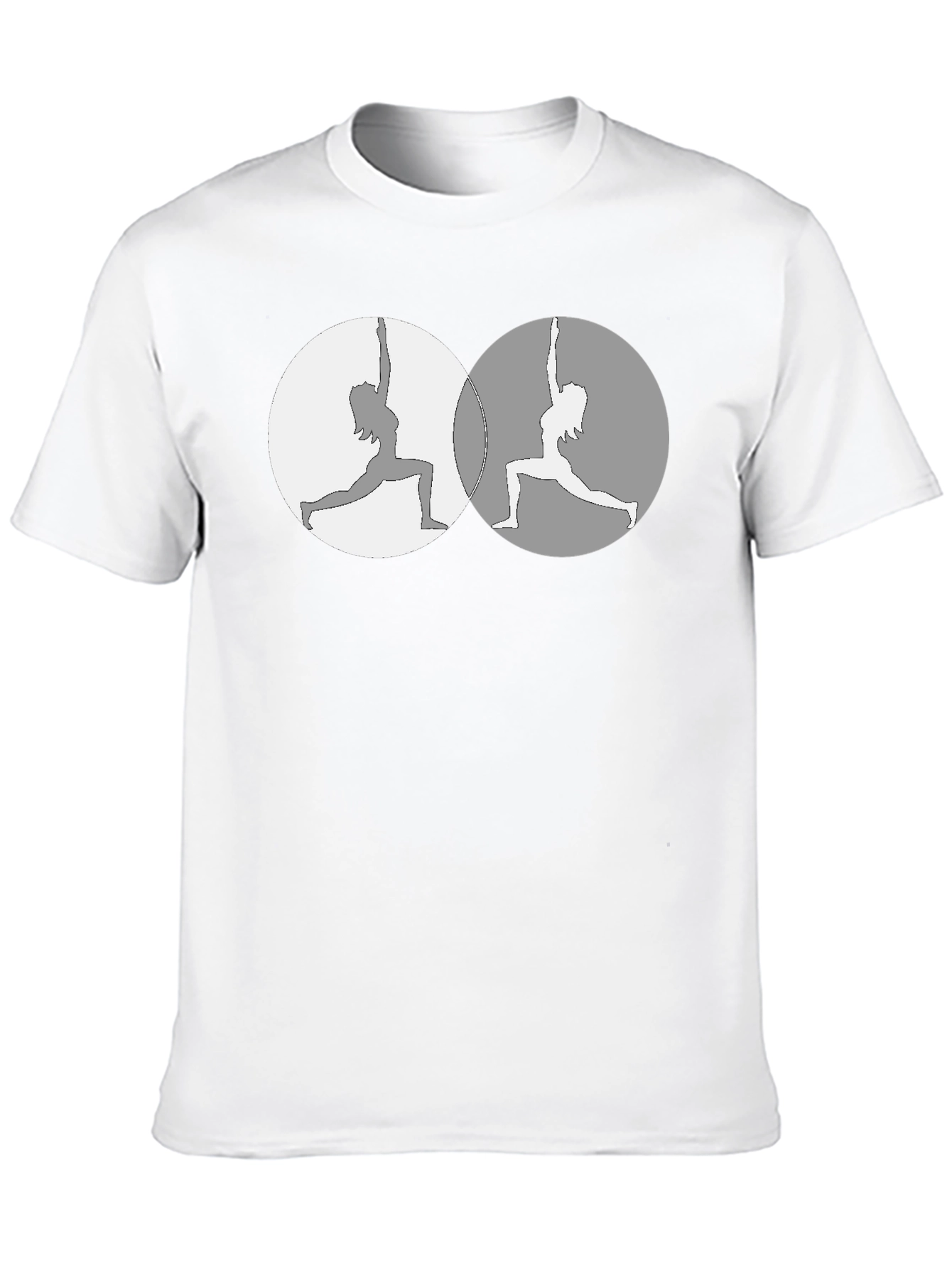 Yin Yang Yoga Pose Graphic Tee - Mens Black T-Shirt