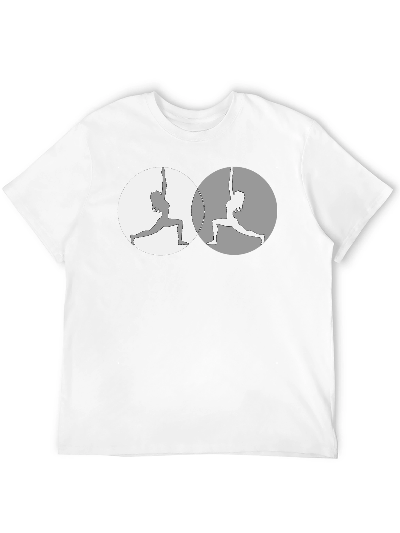 Yin Yang Yoga Pose Graphic Tee - Mens Black T-Shirt
