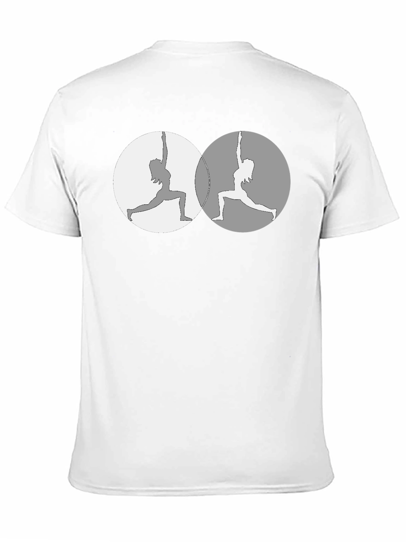 Yin Yang Yoga Pose Graphic Tee - Mens Black T-Shirt
