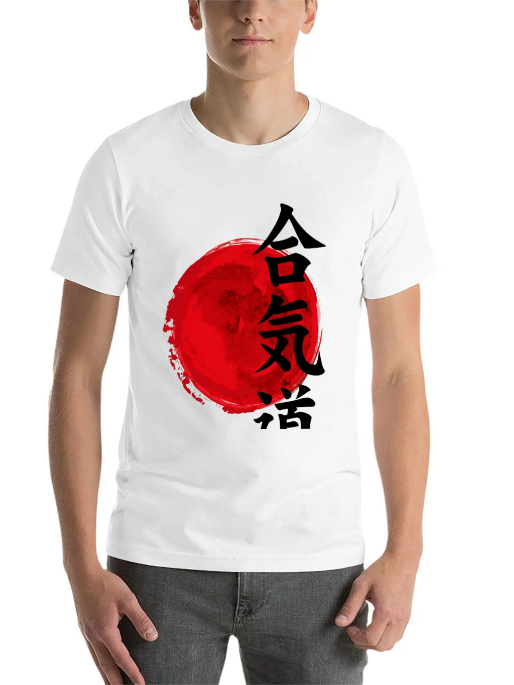 Aikido Kanji Japan Rising Sun For Customization Classic Fit Graphic Tee For Daily Comfort – Unisex Cotton Shirt